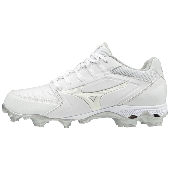 Mizuno 9-Spike Advanced Finch Elite 4 TPU Molded Softball Cipő Női Fehér | TGJY-62195