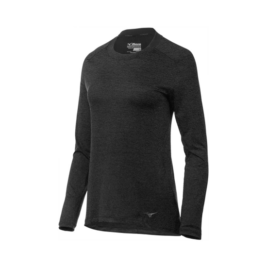 Mizuno Alpha Long Sleeve Tops Női Fekete | GRHS-43256