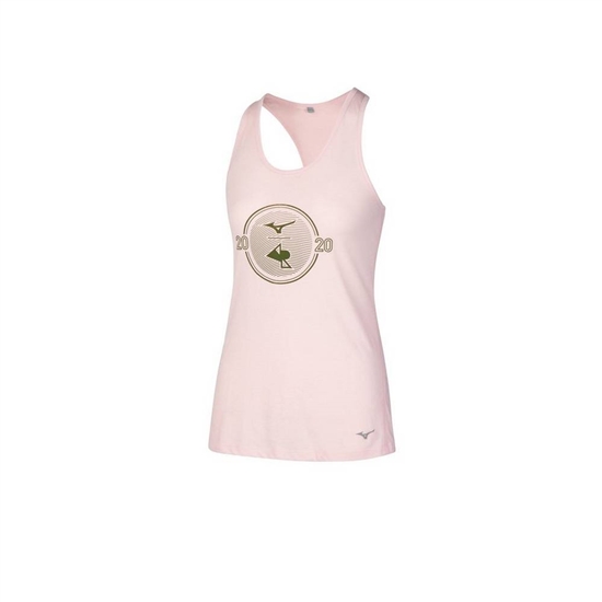 Mizuno April Ross Vision Graphic Tank Top Női Rózsaszín | TGLR-95084