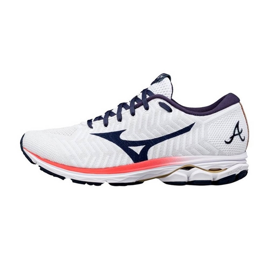 Mizuno Chop On WAVEKNIT R2 Futócipő Férfi Fehér / Sötétkék | BNQT-89436