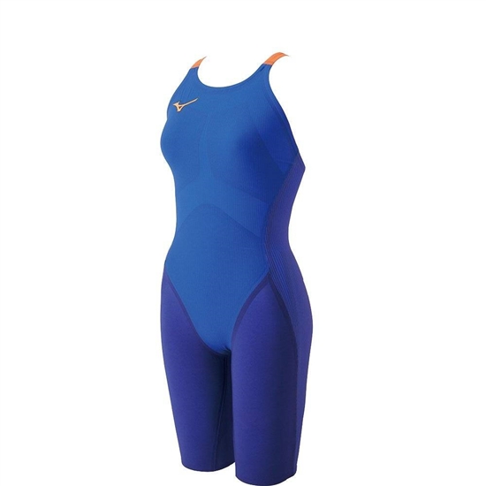 Mizuno GX-Sonic IV Multi Racer Technical Swimsuit Női Kék / NarancsSárga | DKBX-85739