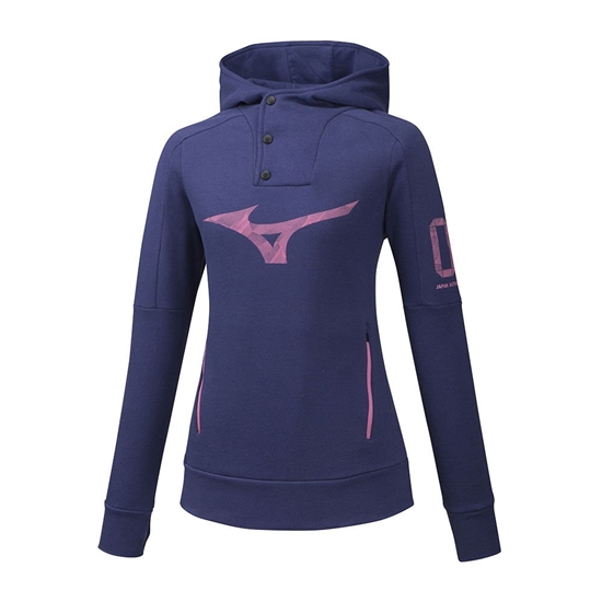 Mizuno Heritage Kapucnis Pulóver Női Lila | PNJI-49217