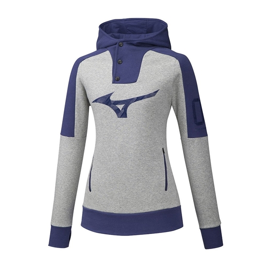 Mizuno Heritage Kapucnis Pulóver Női Szürke | CHEK-16358