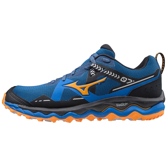 Mizuno Wave Mujin 7 Trail Futócipő Férfi Kék / NarancsSárga | GTXV-21607