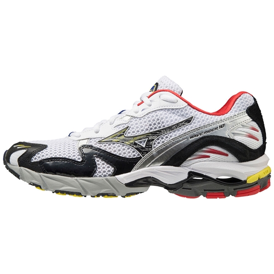 Mizuno Wave Rider 10 Tornacipő Férfi Fehér / Fekete / Piros | NIGM-21793