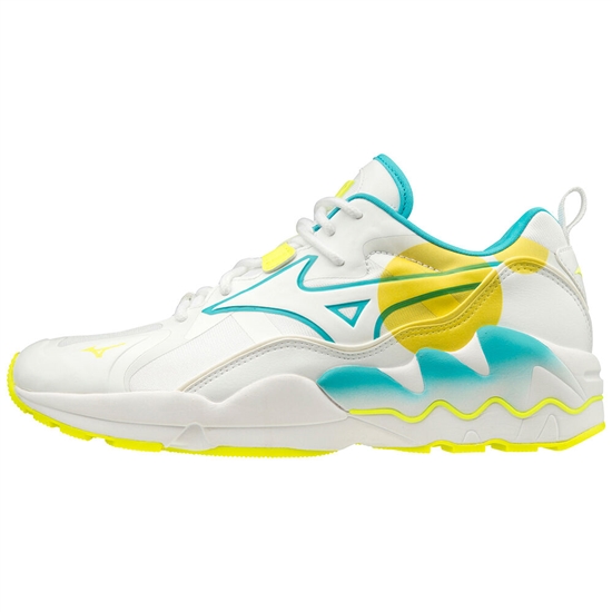 Mizuno Wave Rider 1 Shape of Time Tornacipő Férfi Fehér / Sárga | HAYG-64590