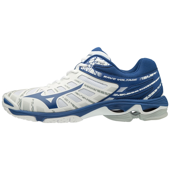 Mizuno Wave Voltage Röplabda Cipő Férfi Fehér / Kék | LGZJ-30615